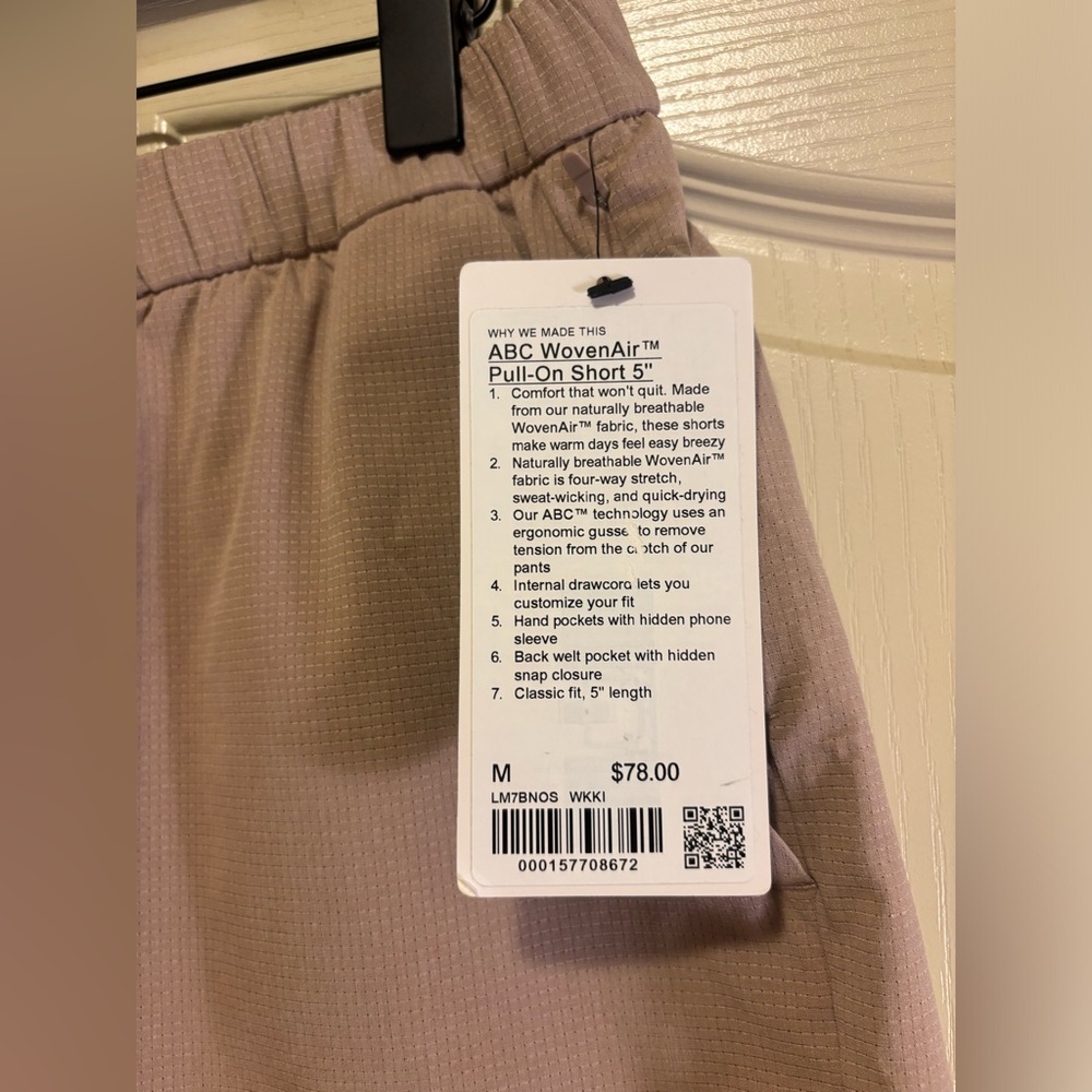 Lululemon Men’s “ABC” Pull-On Short 5” Inseam (M) WOVENAIR NEW FOR SPRING SUMMER - Picture 7 of 9